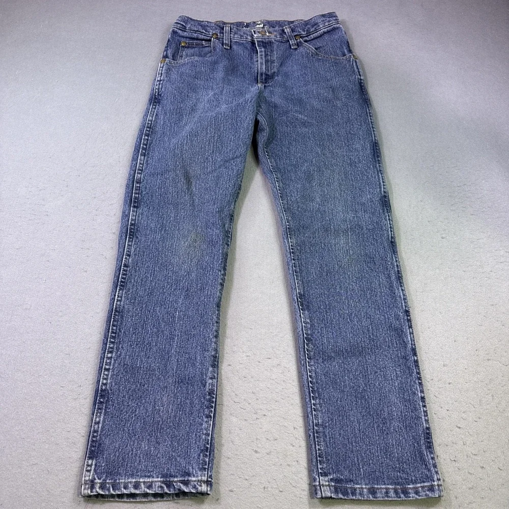 Wrangler 47 Advanced Comfort Jeans Mens 30x30 Blue Cowboy 1047MACMT FLAWS